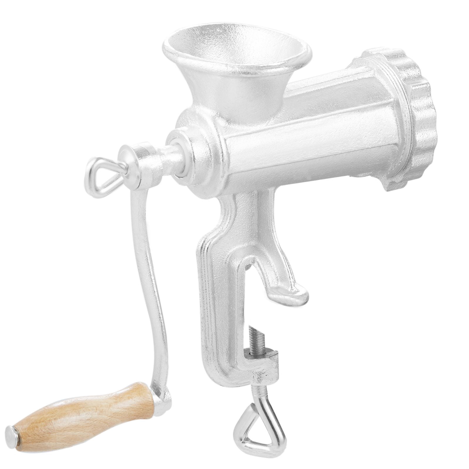 Manual Meat Grinder #8 Cast Iron Table Clamp 5mm/8mm Plates 3 Sausage Tubes for Beef Pork Fish Vegetables