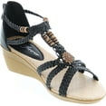 thumbnail image 7 of Forever Link Paramount-10 Women's Woven Beaded Floral Wedge, 7 of 7