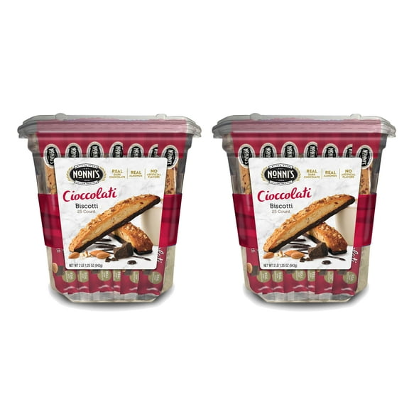 2 Pack | Nonni's Cioccolati Biscotti, 25 ct.