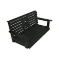 thumbnail image 5 of Innovaze Premium 5 FT Poly Lumber Porch Swing for 3 Person, High Back & Deep Seat Comfort, Foldable Cup Holders, Stainless Steel Hardware, Carbon Black, 5 of 11