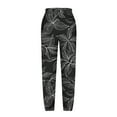 thumbnail image 4 of Roncen Women's Floral Print Jogger Pants - Elastic Waist Casual Trousers with DNatural​​string Cuff & Side Pockets, 4 of 5