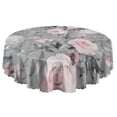 thumbnail image 5 of Round Tablecloth 60 x 60 Inch flower Round Table Cover Spring Summer for Picnic Party Dinner, 5 of 5