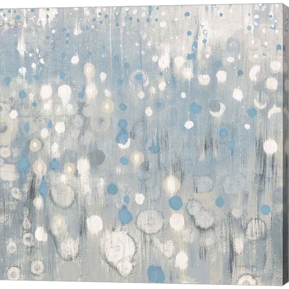Great Art Now Rain Abstract VI Blue by Danhui Nai, Canvas Wall Art, 28W x 28H