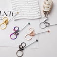 thumbnail image 3 of 6 Pcs Key Chains Gradient Color Bead Lobster Clip Key Storage Stainless No Deformation Pendant DIY Crafts Jewelry Making Gift, 3 of 6