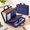 Blue-14.25" x 10.45" x 2",Colorful, variant on Accordion File Organizer With Lock Document