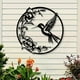 thumbnail image 2 of Decoración De Pared Metálica Con Colibrí Y Flores Pájaro Escultura Metálica De Colibrí Para Decorar La Pared, Para Colgar En El Salón, 2 of 8