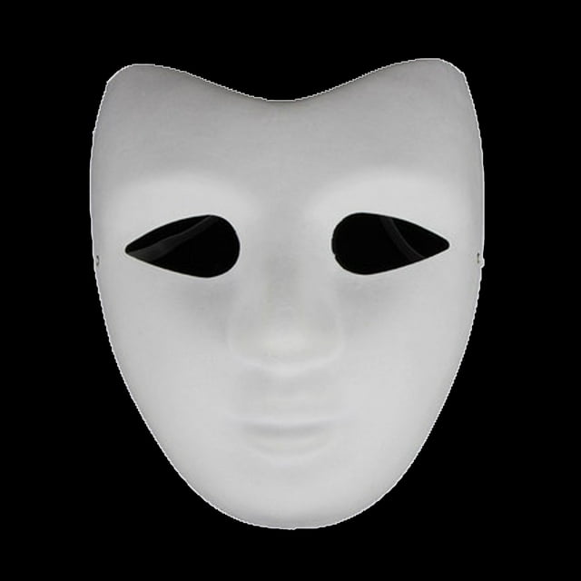 TINZ Bricolage Pâte Blanc Visage Complet Demi-Visage Peint à la Main Vierge
