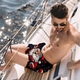 thumbnail image 2 of luoweisi Men's Beach Shorts Quick Dry Swim Trunks with Mesh Lining Santa Claus M, 2 of 5