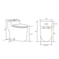 thumbnail image 5 of Wonchael WK1080 Dual Flush One Piece Toilet Comfort Seat Height with Soft Close Seat Cover for Modern Master Bathroom, White, 5 of 7