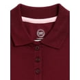 thumbnail image 2 of Wonder Nation Girls School Uniform Long Sleeve Interlock Polo Shirt, 2-Pack, Sizes 4-18 & 10-16 Plus, 2 of 3
