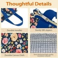 thumbnail image 4 of Pioneer Flower Floral Print Pattern Insulated Lunch Bag for Women & Adults,Large Portable Soft Cooler Lunch Bag,Thermal Food Storage Tote with Pearl Cotton,8.66L,8.75x5.75x9.5 Inch, 4 of 6