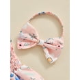 thumbnail image 5 of FEORJGP Infant Baby Girl Summer Jumpsuit Outfits 3M 6M 12M 18M Newborn Sleeveless Camisole Floral Print Romper and Headband Set Toddler Sweet Cute Fashion Clothes, 5 of 8