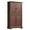 Walnut + 11.81"D x 23.62"W x 43.31"H, variant on Bathroom Floor Cabinet, Modern Bathroom Storage Cabinet with 4 Doors and Adjustable Shelves, Freestanding Cupboard for Living Room, White