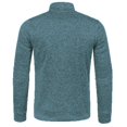 thumbnail image 3 of Mens Knit Long Sleeve Polo Sweater - Mens Autumn Winter Zipper Neck Solid Knit Sweater Coat Long Sleeve Fashion Top Outerwear Jacket, Light Blue, Size S, 3 of 3
