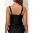 thumbnail image 3 of DOKOTOO Womens Tankini Tops Only Ruched Tummy Control Bathing Suit Top No Bottom, 3 of 8