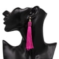 thumbnail image 1 of Pendientes de borlas largas para mujer y niña de estilo nacional, accesorio de joyería con forma de gota para oreja (rojo rosa), 1 of 3