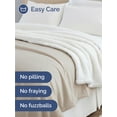 thumbnail image 7 of CGK Linens Solid Plush Bed Blanket with Faux Shearling Reverse, 7 of 7