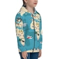 thumbnail image 5 of Pofeuu World Map With Animal Print Teenage Zipper Hoodie Sweatshirts Hooded Casual Jackets With Pocket For Boys Girls-Small, 5 of 6