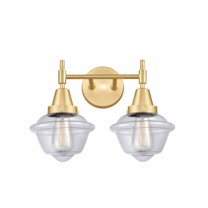 447-2W-SG-G532 Innovations Lighting Oxford - 2 Light Bath Vanity-11 Inches Tall and 16.5 Inches Wide-Satin Gold Finish-Clear Glass Color
