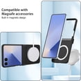 thumbnail image 3 of Case for Samsung Galaxy Z Flip 7 FE / Z Flip 6,HD Tempered Glass Outer Film + Matte PC Protective Cover with Hinge Protection,Compatible with MagSafe,Ultra Slim Anti-Scratch Phone Cover,Black, 3 of 5
