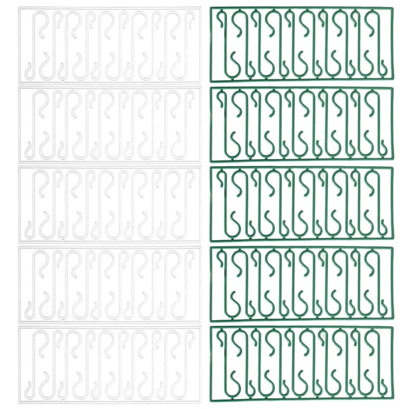 CIMAXIC 100Pcs Plastic Hanging Hooks for Christmas Ornaments, Multifunctional Decoration Accessories for Holiday and Supermarket Use