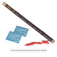 thumbnail image 4 of Professional Black Bamboo Dizi Flute Traditional Handmade Chinese Musical Woodwind Instrument Key of D Study Level, 4 of 5