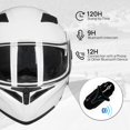 thumbnail image 4 of Casco de moto ILM 902BT PRO Bluetooth Modular Blanco M, 4 of 7