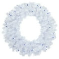 thumbnail image 2 of Northlight Pre-Lit Woodbury White Pine Artificial Christmas Wreath - 24" - Blue Lights, 2 of 7