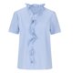 thumbnail image 4 of Blusa Informal Elegante Para Mujer, Cuello Con Volantes de Color Sólido, Manga Larga, Con Volantes, Cuello en V, Manga Corta Odeerbi  ODB161977, 4 of 8