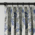 thumbnail image 3 of TWOPAGES 26"x84" Polyester Linen Curtain Pinch Pleat Light Filtering Floral Print Drape for Bedroom, 1 Panel, Fruit, 3 of 6