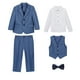 thumbnail image 2 of Odeerbi 1-14 Años Niños Trajes Slim Fit Esmoquin Conjunto Vestido Camisa Pantalones Blazer Chaqueta Chaleco Pajarita Conjuntos Traje Formal Conjunto Boda Fiesta Outfit, 2 of 9