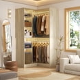 thumbnail image 2 of Aheaplus 36" Corner Closet System - 2 Rods, Hutches, and 5 Shelves for Versatile Storage, Sturdy and Durable Design Closet Organizer for Neatly Organized Clothing and Items, White Oak, 2 of 6