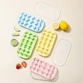 thumbnail image 2 of 18 Grids Silicone Ice Cube Trays, Creative Stars and Moon Heart Shape Ice Tray for Chilled Drinks, Whiskey, Stackable Plastic Ice Trays with Covers (Blue), 2 of 12