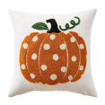 thumbnail image 1 of 45x45cm Halloween Thanksgiving Pumpkin Pillow Cover Polyester Hidden Zipper Machine Washable for Sofa Home Decor, 1 of 4