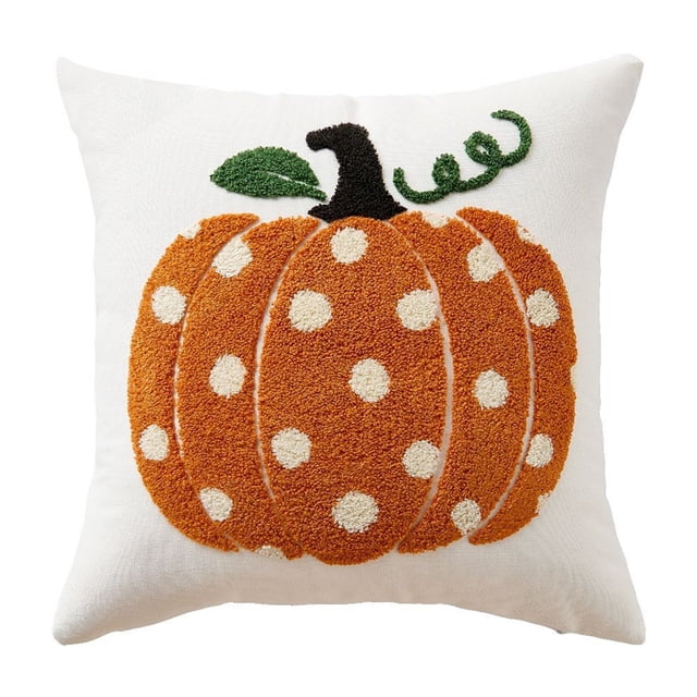 45x45cm Halloween Thanksgiving Pumpkin Pillow Cover Polyester Hidden Zipper Machine Washable for Sofa Home Decor