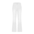 thumbnail image 4 of Spring Trendy SMihono Long Denim Jeans for Women Trendy 2024 Relaxed Fit Comfy Women Fashion Leisure Pocket Button Trousers Slightly Flared Pants Denim White 6, 4 of 6