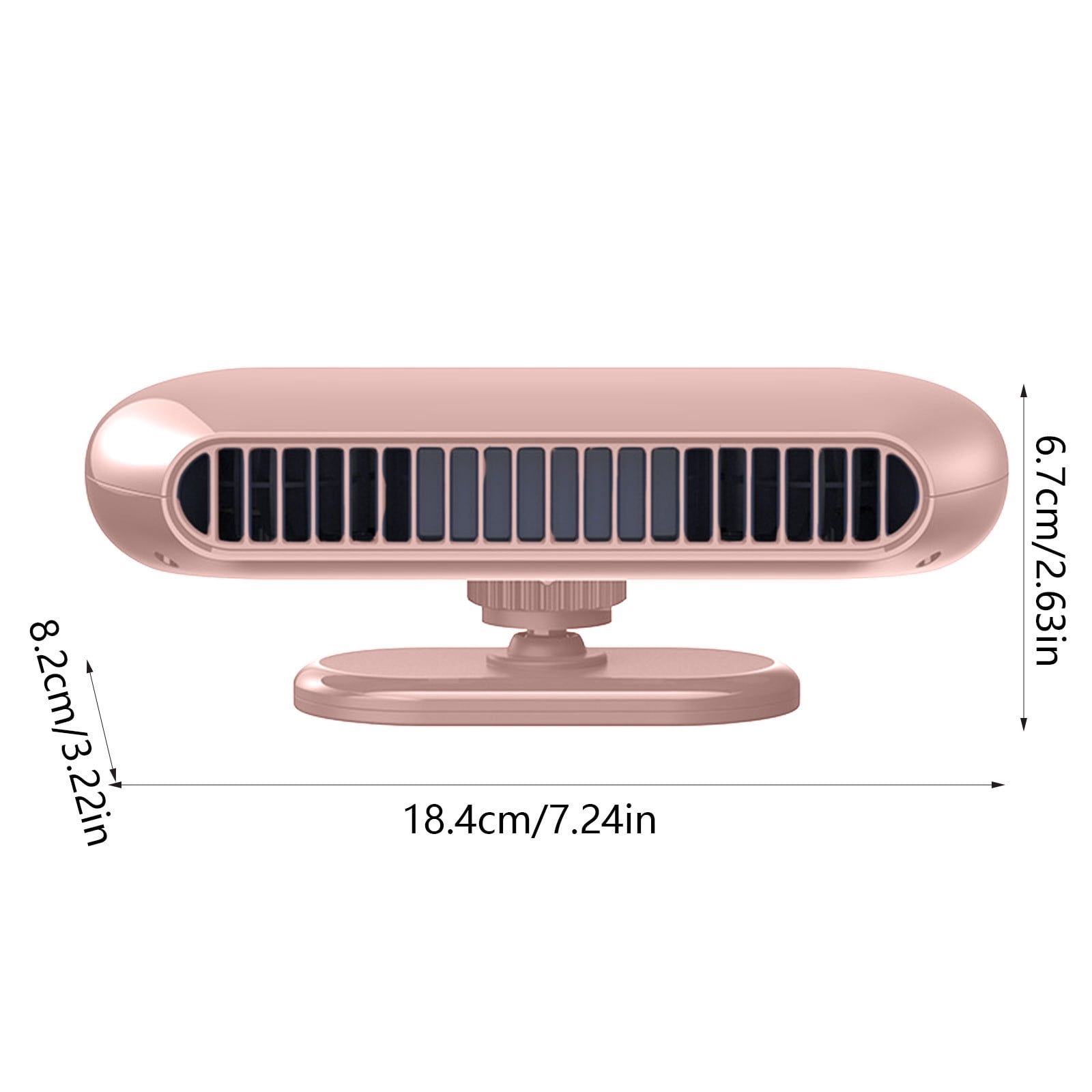 USB Portable Bladeless Car Fan,Car Cooling Fan, 4-Speed Electric Car Fan with Free Angle Adjustment, Rechargeable 2400mAh Lithium Battery, Paste Fixation, Auto Fan for SUV/RV/Vehicles, Pink