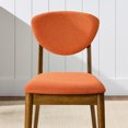 thumbnail image 4 of Best Choice Products 2-Piece Mid-Century Modern Wood & Upholstered Dining Chair Set - Walnut/Burnt Orange, 4 of 8