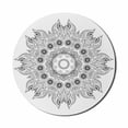 thumbnail image 1 of Mandala Mouse Pad for Computers, Ornate Esoteric Esoteric Oriental Art Print, Round Non-Slip Thick Rubber Modern Gaming Mousepad, 8" Round, Black White, by Ambesonne, 1 of 2