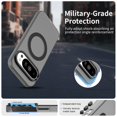 thumbnail image 4 of ELEHOLD Case For Google Pixel 9A Magnetic Shockproof Case Slim Matte Transparent Rugged Cover Skin Friendy Feel Compatibel with Mag-Safe Accessories, Black, 4 of 7