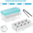 thumbnail image 2 of Ice Cube Tray with Lid and Bin, PHINOX 64 pcs Ice Trays for Freezer, Ice Cube Trays for Freezer with 2 trays, Container, Lid & Ice Scoop, BPA Free, 2 of 10