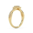 thumbnail image 4 of Twisted Shank Halo Solitaire Engagement Ring for Women, IGI Certified 1.00 Carat (ctw) Pear And Round Lab Grown Diamond Ring In 14K Solid Yellow Gold F-G, VS-SI Quality Ring Size-5.5, 4 of 6