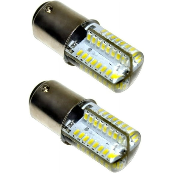HQRP 2-Pack 110V LED Light Bulbs Warm White for Bernina 900 / 930 / 940 / 1000 / 1010 Sewing Machine