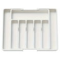 thumbnail image 2 of Utensil Drawer Organizer,Silverware Organizer,Large Silverware Drawer Organizer,Expandable Utensil Tray for Kitchen,BPA Free Flatware and Cutlery Holder,Large(13-22''W,15''D),White, 2 of 9