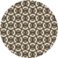 thumbnail image 1 of Ahgly Company Tapis Rond Lavable en Machine Intérieur Transitionnel Blond Doré Or, 5 Pieds Rond, 1 of 7