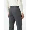 thumbnail image 3 of Men's Heavyweight Cotton-Blend Casual Pants, 360GSM Winter Straight Cut Trousers with Embossed Detailing (29" Inseam), 3 of 11