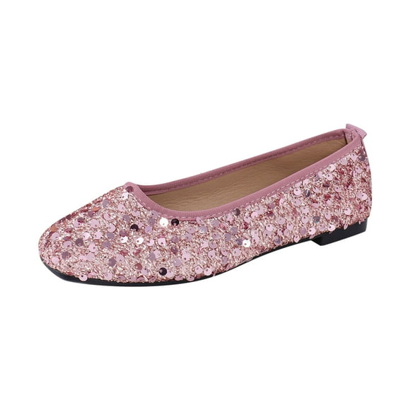 Hopeusnice Sandals for Women Trendy Non-Slip Breathable Flat Heel Women's Sandals PU Materials Summer And Fall Shoes Pumps Shoes Soft Round Toe Slip-Resistant Walking Shoes Pink 40