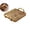 Gold, variant on PVC Serving Tray with Armrests – Rectangular Fruit & Snack Tray for Living Room, Bedroom, Parties – Food-Safe, Easy-Clean Decorative Tray (13.4 x 8.3 in)