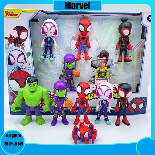 Figuras de acción de Marvel Legends, Spidey y sus amigos increíbles, Spiderman, Miles Morales, coche de juguete para niños, regalo