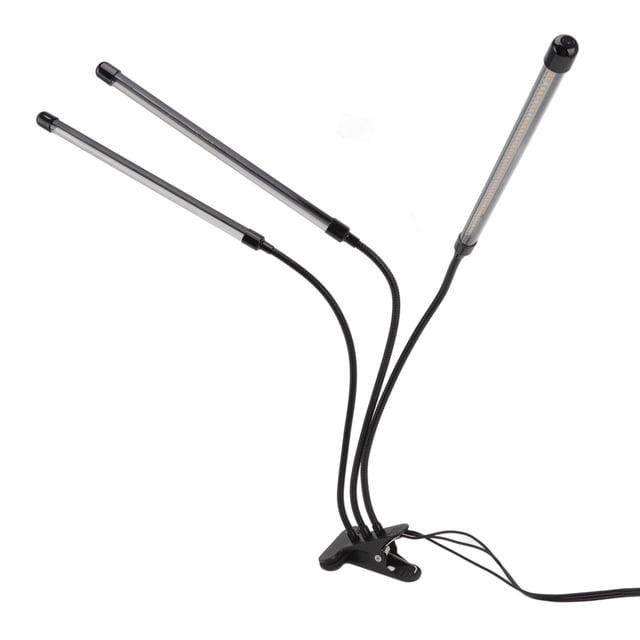 Luz Para Plantas Con Clip, 3 Cabezales, Resistente Al Agua, Luz Roja, Blanca Y Cálida, Luz LED Para Cultivo De Plantas Con Clip De Espectro Completo Para Plantas De Interior